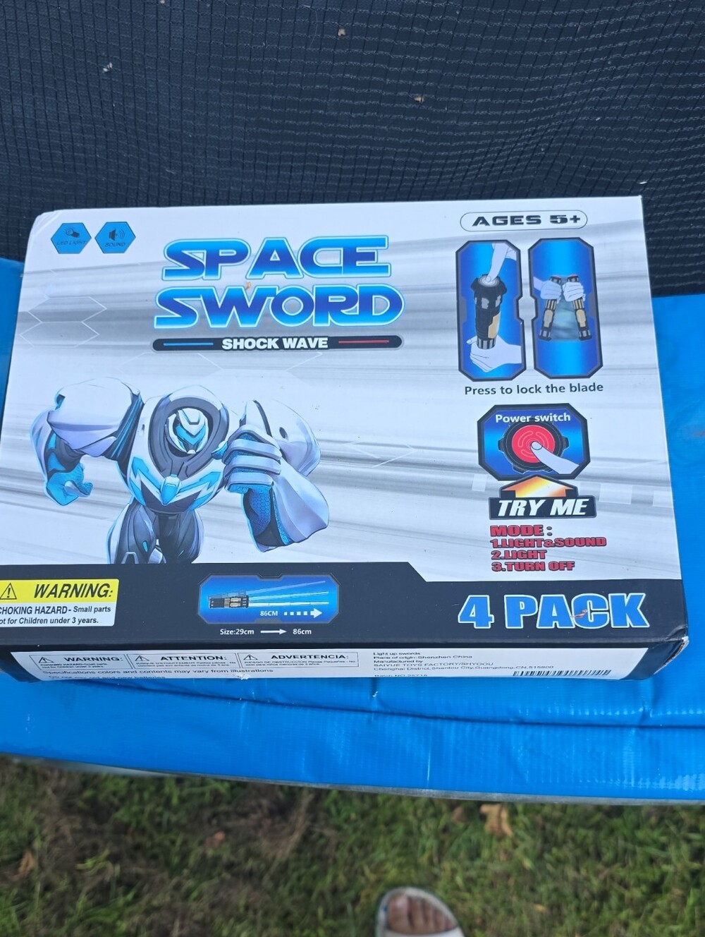 Space Sword Shock Wave VR Toy - White & Blue